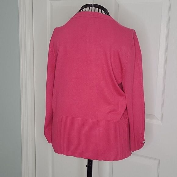 WHITE HOUSE/BLACK MARKET Pink Scoop Neck Fitted Sweater Size Small - Picture 5 of 7